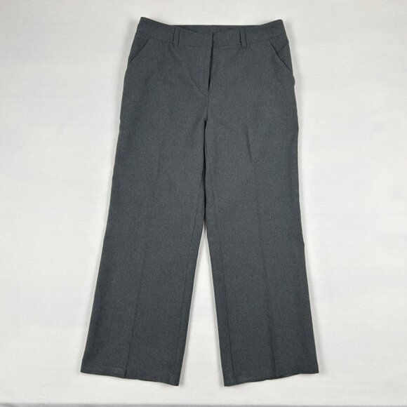 Jessica grey straight leg dress pants size 14 womens cropped inseam 26.5 in - Picture 2 of 10